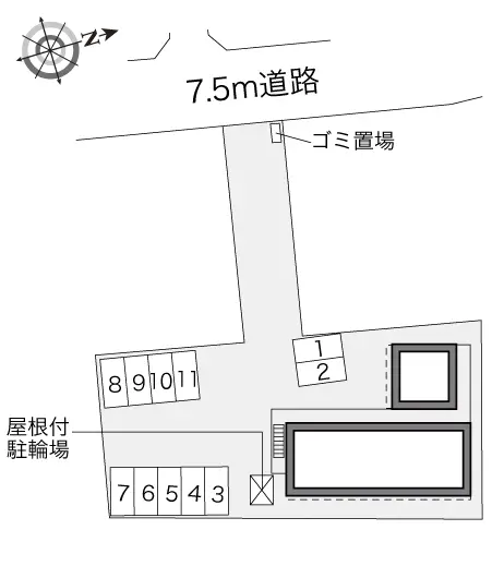 ★手数料０円★函館市富岡町３丁目　月極駐車場（LP）